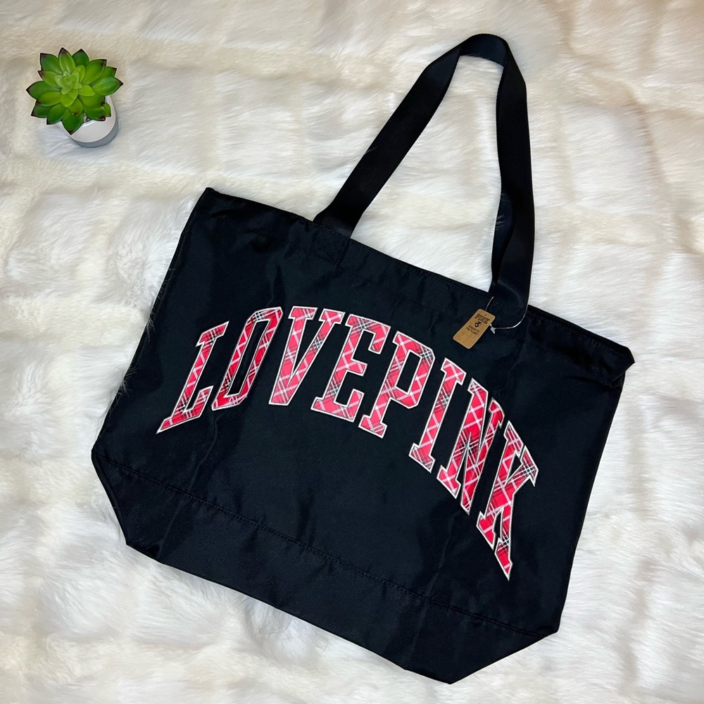 NWT PINK Victoria’s Secret | Black Red Tote Bag